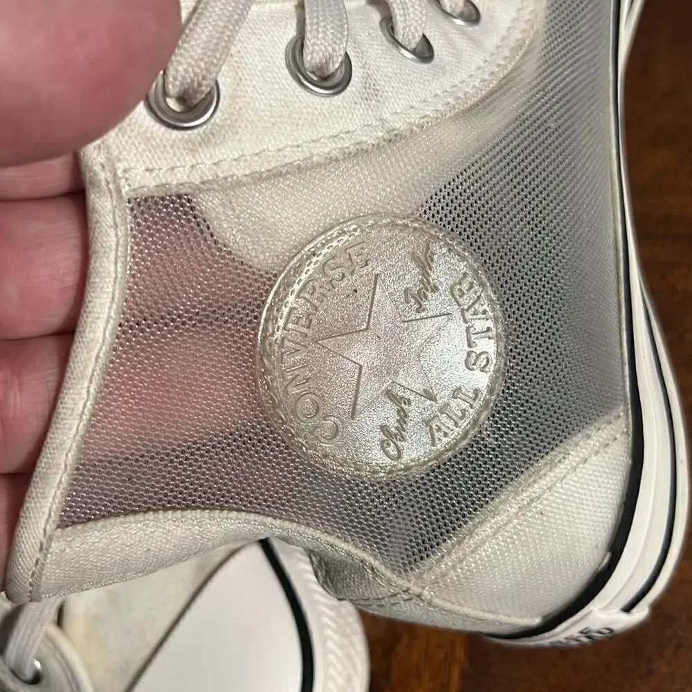 🔥 Converse Hi-Top Transparent Special Edition‎ Chuck Taylor Sneakers Women Sz 7